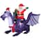 Airblown® 8ft. Christmas Animated Inflatable Santa Riding Dragon